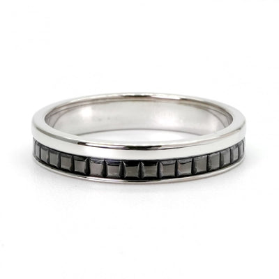 BOUCHERON Boucheron 소 검은 고리 반 소 검은 색 Quatre ring Quatre Black Edition Ring 750wg Silver Black White Gold