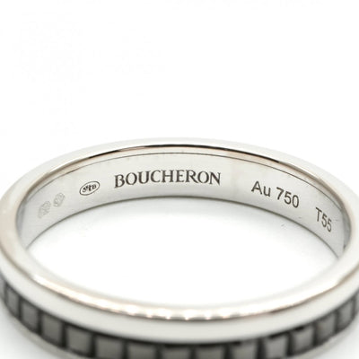BOUCHERON Boucheron 소 검은 고리 반 소 검은 색 Quatre ring Quatre Black Edition Ring 750wg Silver Black White Gold