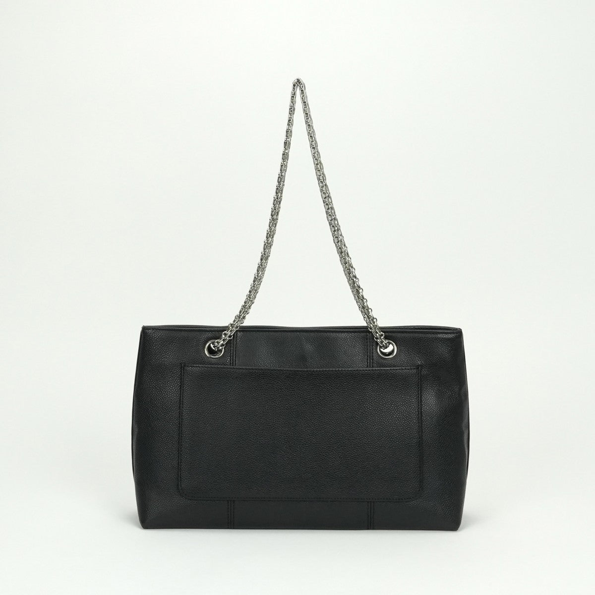 シャネル CHANEL ココマーク ターンロック バッグ トートバッグ ショルダーバッグ キャビアスキン ブラック black 黒 シルバー金具 チェーンショルダーバッグ