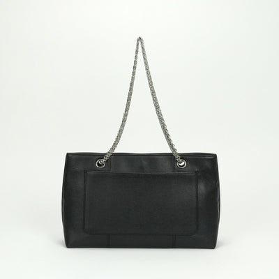 シャネル CHANEL ココマーク ターンロック バッグ トートバッグ ショルダーバッグ キャビアスキン ブラック black 黒 シルバー金具 チェーンショルダーバッグ