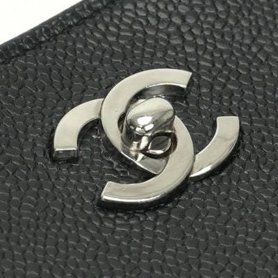 シャネル CHANEL ココマーク ターンロック バッグ トートバッグ ショルダーバッグ キャビアスキン ブラック black 黒 シルバー金具 チェーンショルダーバッグ