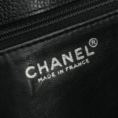 シャネル CHANEL ココマーク ターンロック バッグ トートバッグ ショルダーバッグ キャビアスキン ブラック black 黒 シルバー金具 チェーンショルダーバッグ