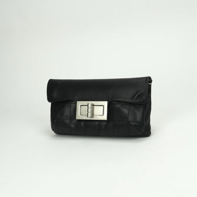 シャネル CHANEL チョコバー 2.55 バッグ ショルダーバッグ レザー ノワール Noir ブラック black 黒 シルバー金具 チョコバー