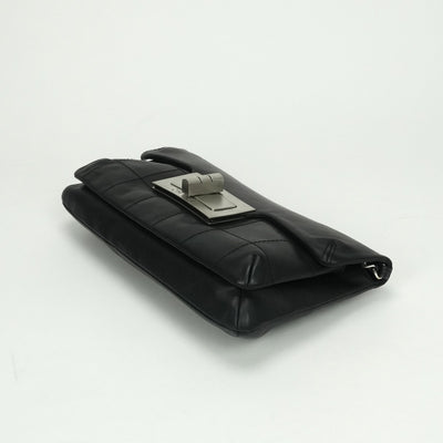 シャネル CHANEL チョコバー 2.55 バッグ ショルダーバッグ レザー ノワール Noir ブラック black 黒 シルバー金具 チョコバー