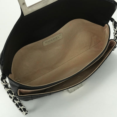シャネル CHANEL チョコバー 2.55 バッグ ショルダーバッグ レザー ノワール Noir ブラック black 黒 シルバー金具 チョコバー