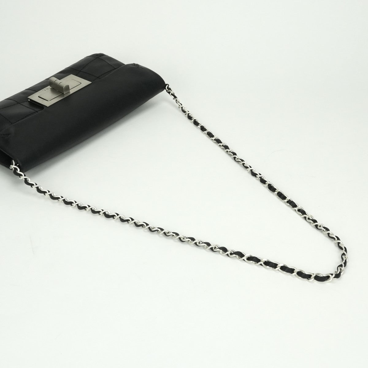 シャネル CHANEL チョコバー 2.55 バッグ ショルダーバッグ レザー ノワール Noir ブラック black 黒 シルバー金具 チョコバー