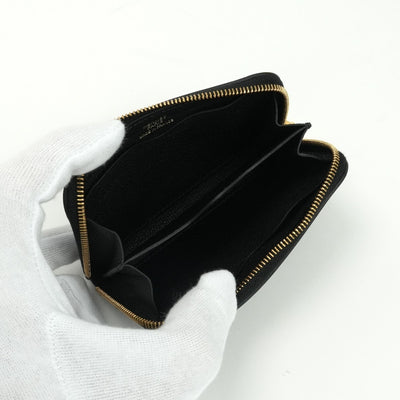 エルメス HERMES ジップアンゴー ジップ アンゴー　Zipengo カードケース カード入れ パスケース エバーカラー ノワール Noir ブラック Black 黒 ゴールド金具