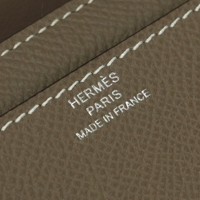 エルメス HERMES コンスタンスロングトゥーゴー コンスタンストゥーゴー 財布 長財布 ロングウォレット エプソン エトゥープ Etoupe グレー gray シルバー金具 ヴォーエプソン ショルダーウォレット
