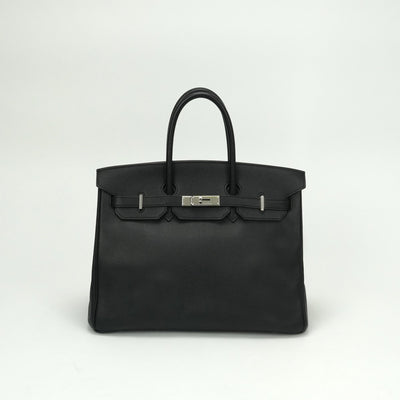 エルメス HERMES バーキン 35 バーキン35 バッグ トートバッグ ヴォーエプソン ノワール noir ブラック Black 黒 シルバー金具 トートバッグ