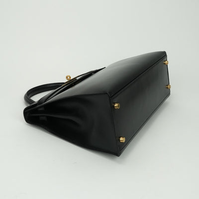 エルメス HERMES ケリー32 ケリー 32 バッグ トートバッグ ショルダーバッグ ボックスカーフ ノワール noir ブラック black 黒 ゴールド金具 ハンドバッグ 外縫い 2WAYバッグ