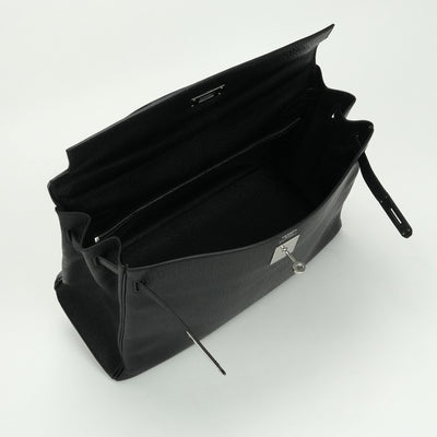 エルメス HERMES ケリー35 ケリー 35 バッグ トートバッグ ショルダーバッグ シェーブル コロマンデル ノワール noir ブラック black 黒 シルバー金具 シェブルミゾル 新型 新金具 V字金具