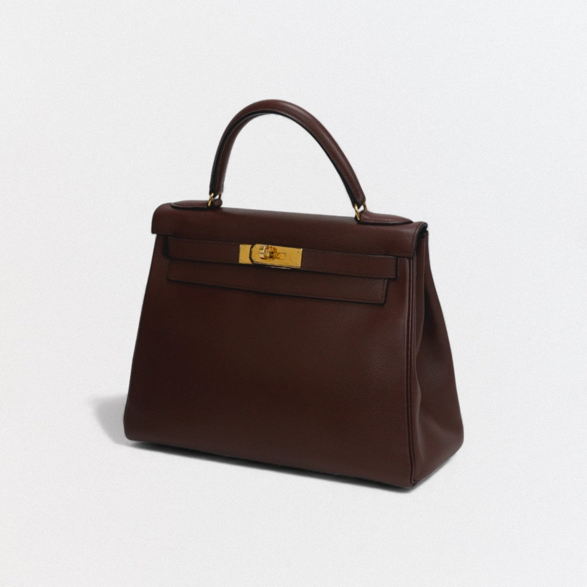 HERMES 爱马仕 Kelly 28 Kelly 28 包袋 手提包 单肩包 Couche Belle Havane 棕色 棕色金色五金手提包 2Way 内部缝制