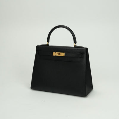 エルメス HERMES ケリー28 ケリー 28 バッグ トートバッグ ショルダーバッグ アルデンヌ ノワール noir ブラック Black 黒 ゴールド金具 ハンドバッグ ショルダーバッグ