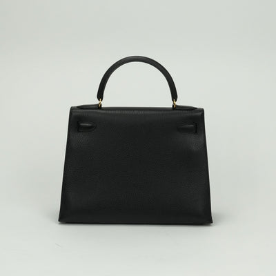 エルメス HERMES ケリー28 ケリー 28 バッグ トートバッグ ショルダーバッグ アルデンヌ ノワール noir ブラック Black 黒 ゴールド金具 ハンドバッグ ショルダーバッグ