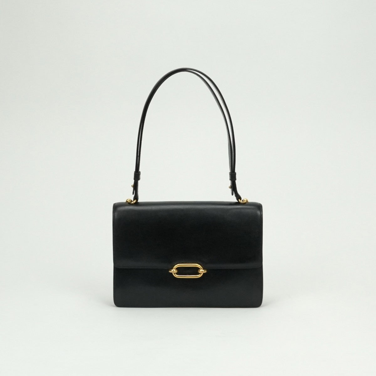 エルメス HERMES フォンスベル バッグ ショルダーバッグ ボックスカーフ ノワール Noir ブラック Black 黒 ゴールド金具