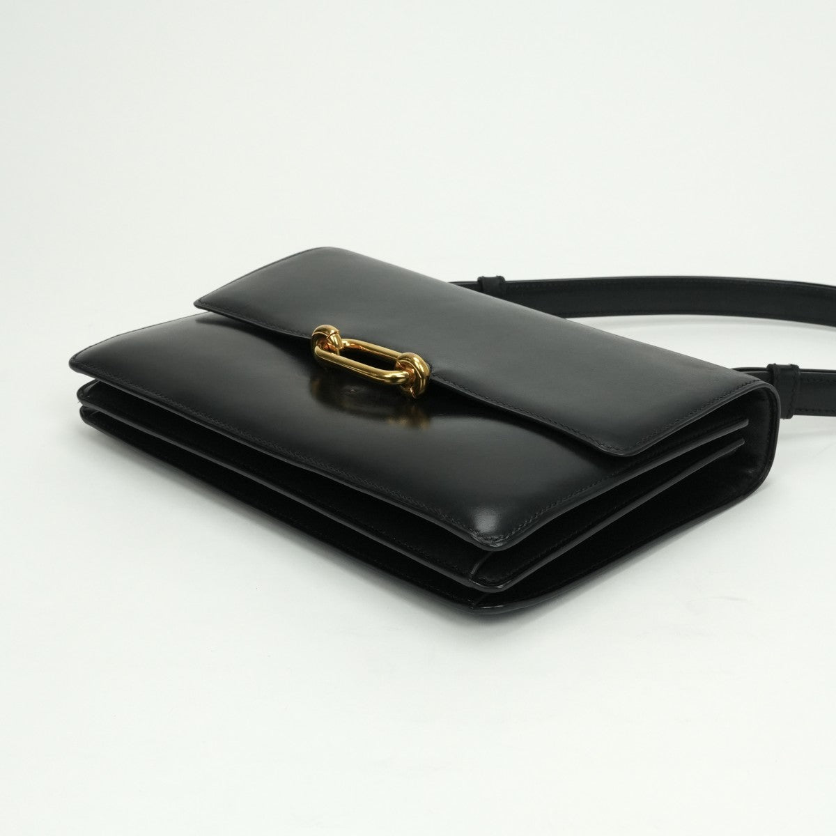 エルメス HERMES フォンスベル バッグ ショルダーバッグ ボックスカーフ ノワール Noir ブラック Black 黒 ゴールド金具