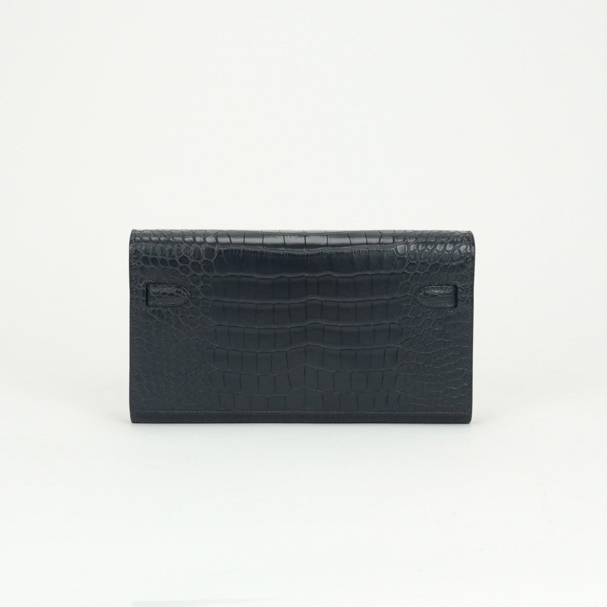 HERMES 爱马仕 Kelly wallet to go Kelly wallet 长时间的钱包长钱包长钱包鳄鱼鳄鱼蓝菜蓝因海军海军金属金属配件