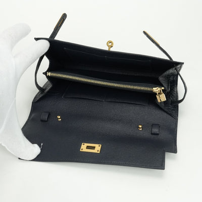HERMES 爱马仕 Kelly wallet to go Kelly wallet 长时间的钱包长钱包长钱包鳄鱼鳄鱼蓝菜蓝因海军海军金属金属配件