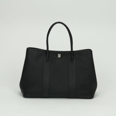エルメス HERMES ガーデンパーティTPM ガーデンパーティ TPM ガーデンパーティ30 ガーデンパーティー バッグ トートバッグ ネゴンダ ノワール Noir ブラック Black 黒 シルバー金具 ハンドバッグ