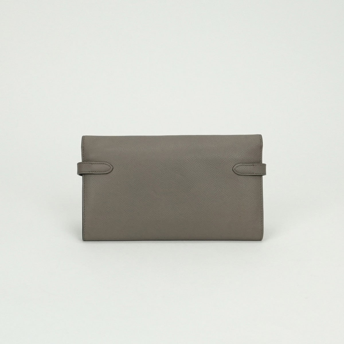エルメス HERMES ケリーウォレット ケリーウォレットロング 財布 長財布 ロングウォレット エプソン エタン Etain グレー Gray シルバー金具 ヴォーエプソン