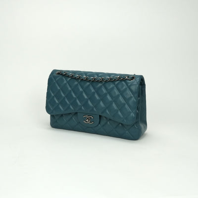 シャネル CHANEL マトラッセ マトラッセ30 デカマトラッセ デカマト バッグ ショルダーバッグ ラムスキン ブルー Blue 青 シルバー金具 チェーンショルダーバッグ ココマーク ターンロック ダブルフラップ Wフラップ ダブルチェーン Wチェーン
