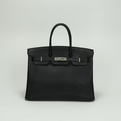 エルメス HERMES バーキン35 バーキン 35 バッグ トートバッグ コロマンデル ノワール Noir ブラック Black 黒 シルバー金具 ハンドバッグ シェーブル シェブルミゾル