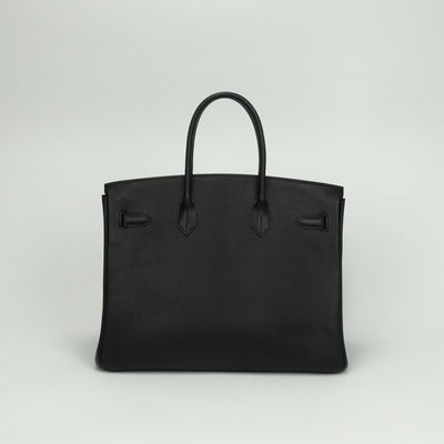 エルメス HERMES バーキン35 バーキン 35 バッグ トートバッグ コロマンデル ノワール Noir ブラック Black 黒 シルバー金具 ハンドバッグ シェーブル シェブルミゾル