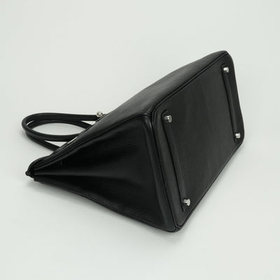 エルメス HERMES バーキン35 バーキン 35 バッグ トートバッグ コロマンデル ノワール Noir ブラック Black 黒 シルバー金具 ハンドバッグ シェーブル シェブルミゾル