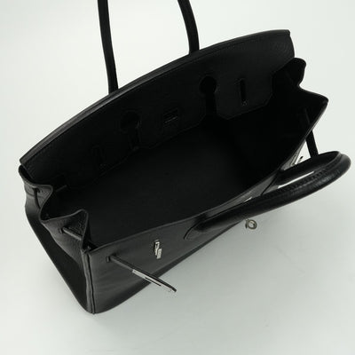 エルメス HERMES バーキン35 バーキン 35 バッグ トートバッグ コロマンデル ノワール Noir ブラック Black 黒 シルバー金具 ハンドバッグ シェーブル シェブルミゾル