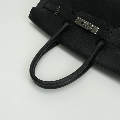 エルメス HERMES バーキン35 バーキン 35 バッグ トートバッグ コロマンデル ノワール Noir ブラック Black 黒 シルバー金具 ハンドバッグ シェーブル シェブルミゾル
