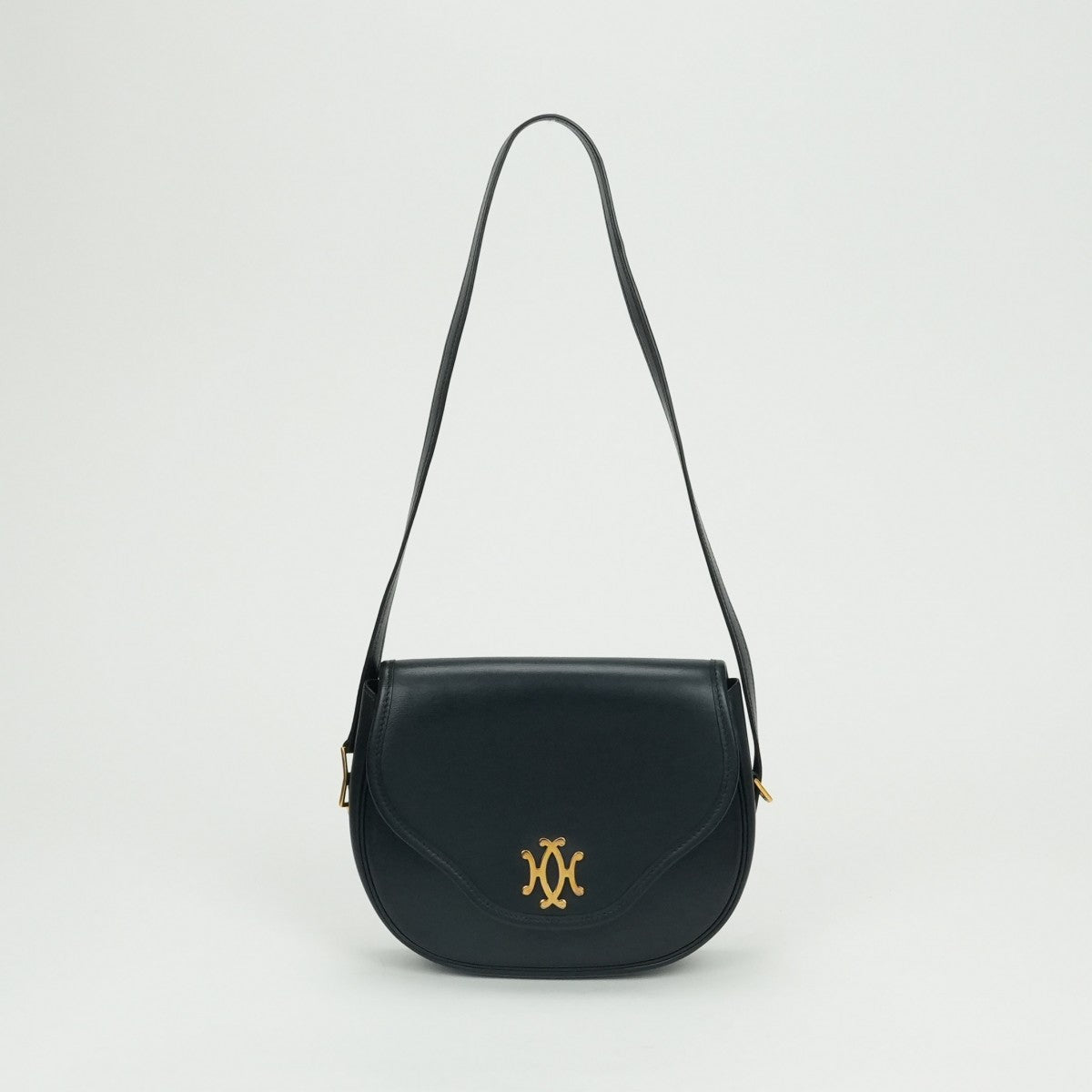エルメス HERMES ダブルH ダブル H バッグ ショルダーバッグ ボックスカーフ ブルーネイビー BlueNavy ネイビー Navy 紺　青 ゴールド金具 ショルダーバッグ 2way