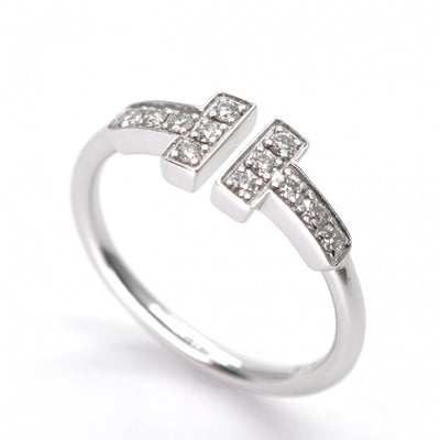 ティファニー TIFFANY&Co. ワイヤー リング Tワイヤー 18K ホワイトゴールド ティファニー T リング 指輪 750WG シルバー ダイヤモンド 　ホワイトゴールド