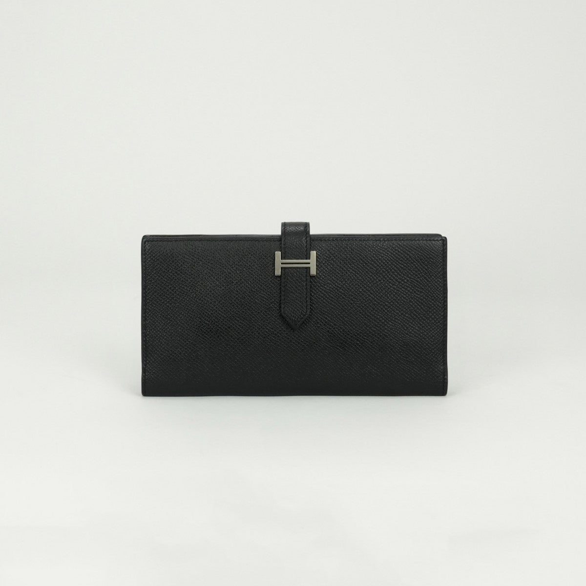 エルメス HERMES ベアンスフレ ベアン スフレ 財布 長財布 ロングウォレット エプソン ノワール Noir ブラック Black 黒 シルバー金具 ヴォーエプソン