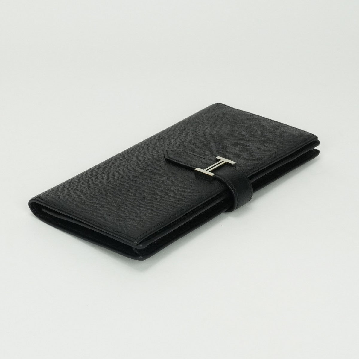 エルメス HERMES ベアンスフレ ベアン スフレ 財布 長財布 ロングウォレット エプソン ノワール Noir ブラック Black 黒 シルバー金具 ヴォーエプソン