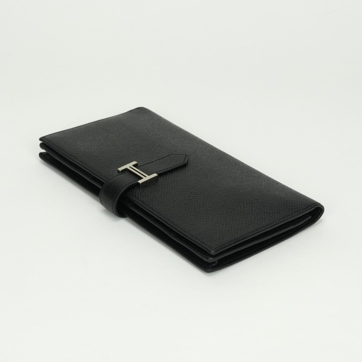 エルメス HERMES ベアンスフレ ベアン スフレ 財布 長財布 ロングウォレット エプソン ノワール Noir ブラック Black 黒 シルバー金具 ヴォーエプソン