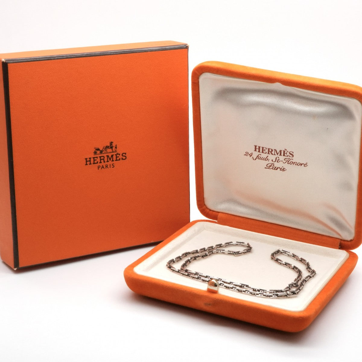 エルメス HERMES ヘラクレス ネックレス ペンダント チョーカー 925 銀 ヘラクレスPM　ヘラクレス42