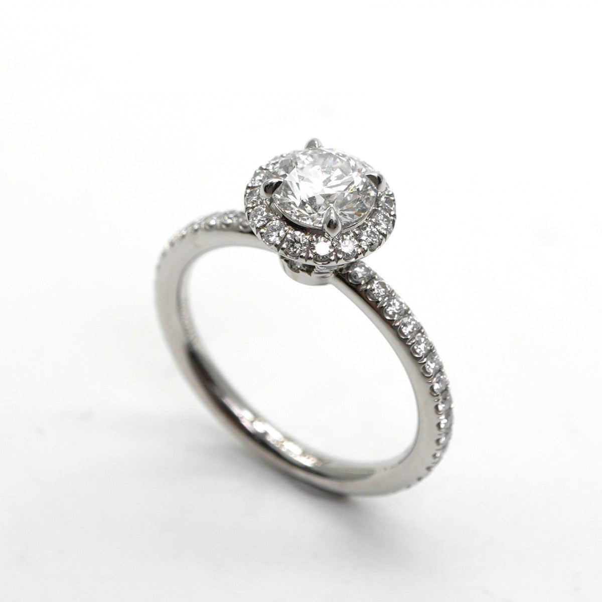 HARRY WINSTON 해리 윈스턴 라운드 컷 마이크로 포장 반지 라운드 컷 마이크로 포장 반지 해리 윈스턴 링 PT950 실버 약혼 반지 약혼 반지 플래티넘 다이아몬드