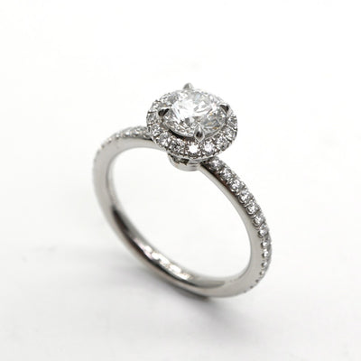 HARRY WINSTON 해리 윈스턴 라운드 컷 마이크로 포장 반지 라운드 컷 마이크로 포장 반지 해리 윈스턴 링 PT950 실버 약혼 반지 약혼 반지 플래티넘 다이아몬드