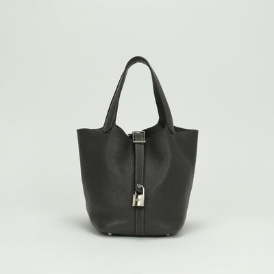 エルメス HERMES ピコタンロックPM ピコタンロック PM バッグ トートバッグ トリヨンクレマンス エタン Etain グレー gray シルバー金具 ハンドバッグ ピコタン ピコタンPM