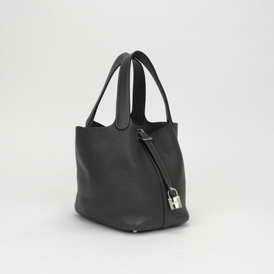 エルメス HERMES ピコタンロックPM ピコタンロック PM バッグ トートバッグ トリヨンクレマンス エタン Etain グレー gray シルバー金具 ハンドバッグ ピコタン ピコタンPM