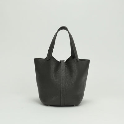 エルメス HERMES ピコタンロックPM ピコタンロック PM バッグ トートバッグ トリヨンクレマンス エタン Etain グレー gray シルバー金具 ハンドバッグ ピコタン ピコタンPM