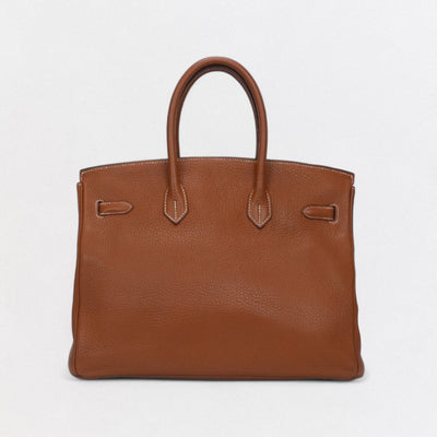 エルメス HERMES バーキン35 バーキン 35 バッグ トートバッグ トリヨンクレマンス ゴールド Gold ブラウン 茶 シルバー金具 ハンドバッグ