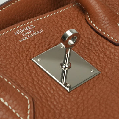 エルメス HERMES バーキン35 バーキン 35 バッグ トートバッグ トリヨンクレマンス ゴールド Gold ブラウン 茶 シルバー金具 ハンドバッグ