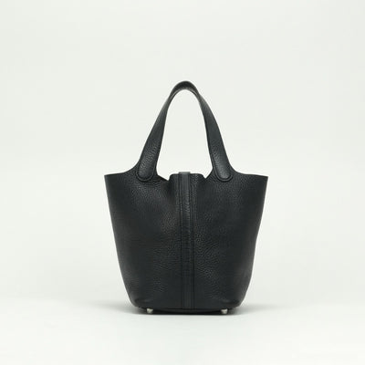 エルメス HERMES ピコタンロックPM ピコタンロック PM ピコタンPM ピコタンロック18 バッグ トートバッグ トリヨンクレマンス ノワール Noir ブラック black 黒 シルバー金具