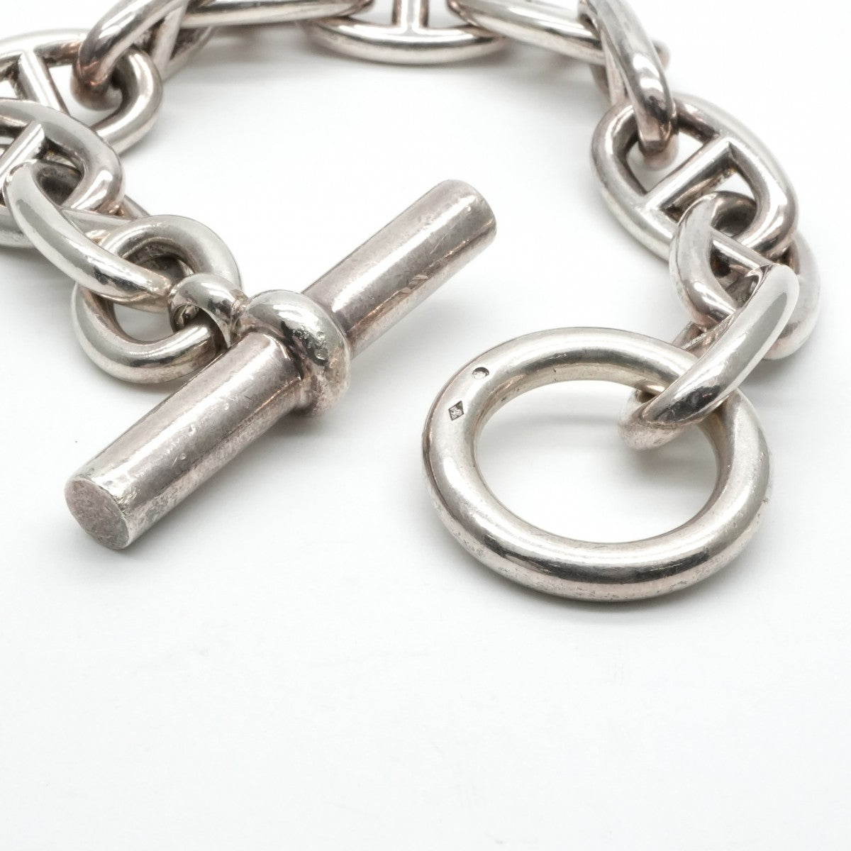 エルメス HERMES シェーヌ ブレスレット バングル カフ 925 銀