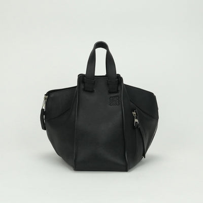LOEWE LOEWE 해먹 작은 가방 토트 백 레더 블랙 흑실버 하드웨어 핸드백