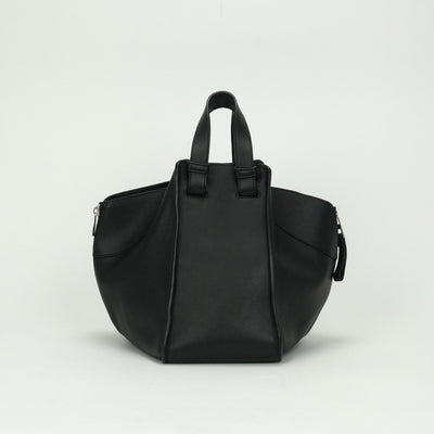 LOEWE LOEWE 해먹 작은 가방 토트 백 레더 블랙 흑실버 하드웨어 핸드백