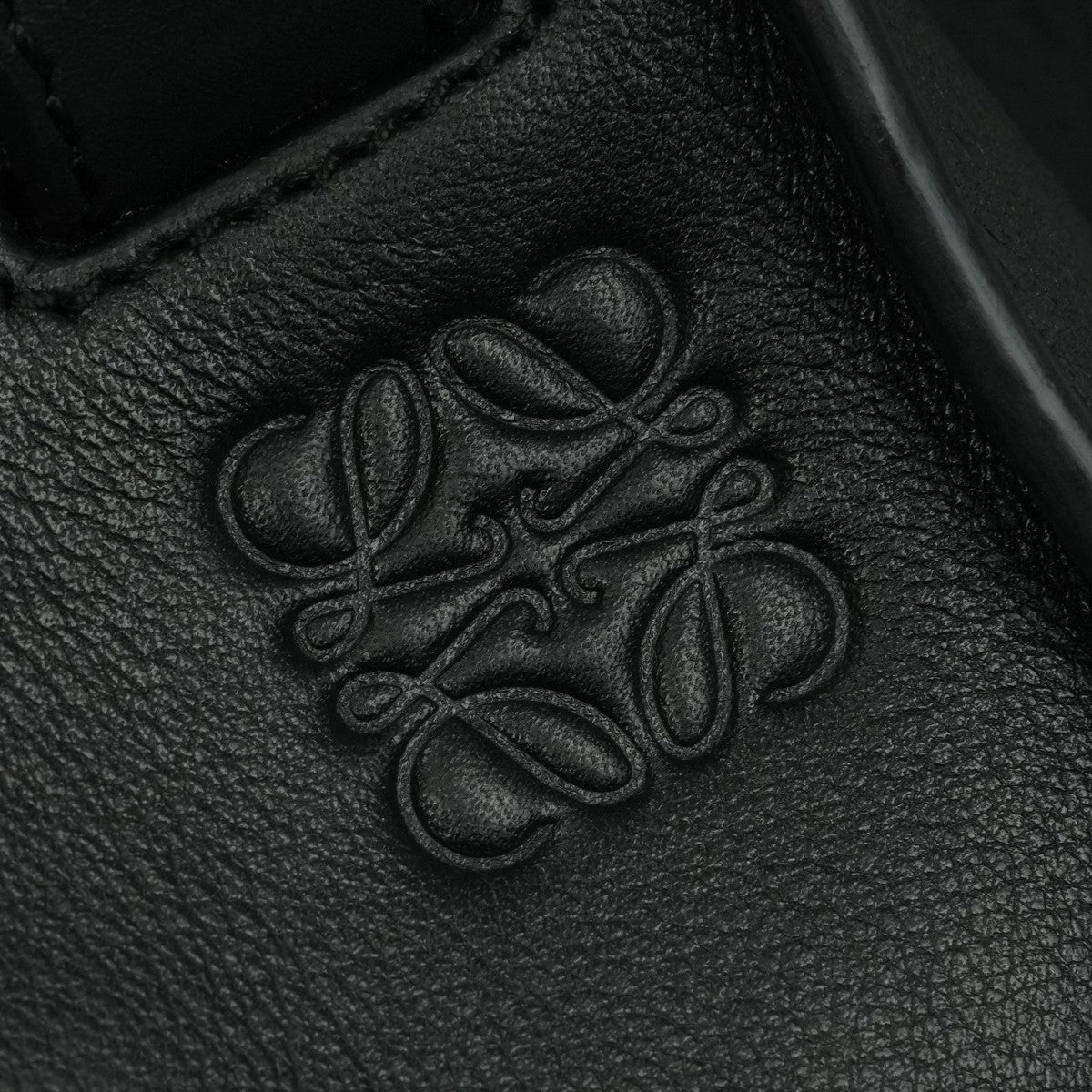 LOEWE LOEWE 해먹 작은 가방 토트 백 레더 블랙 흑실버 하드웨어 핸드백
