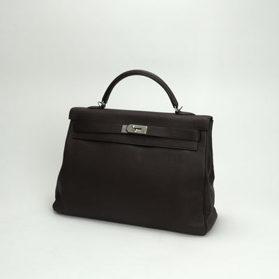 エルメス HERMES ケリー40 ケリー 40 バッグ トートバッグ ショルダーバッグ トゴ ショコラ Chocolate ブラウン Brown 茶 シルバー金具 ハンドバッグ 2way 内縫い V字金具 新型