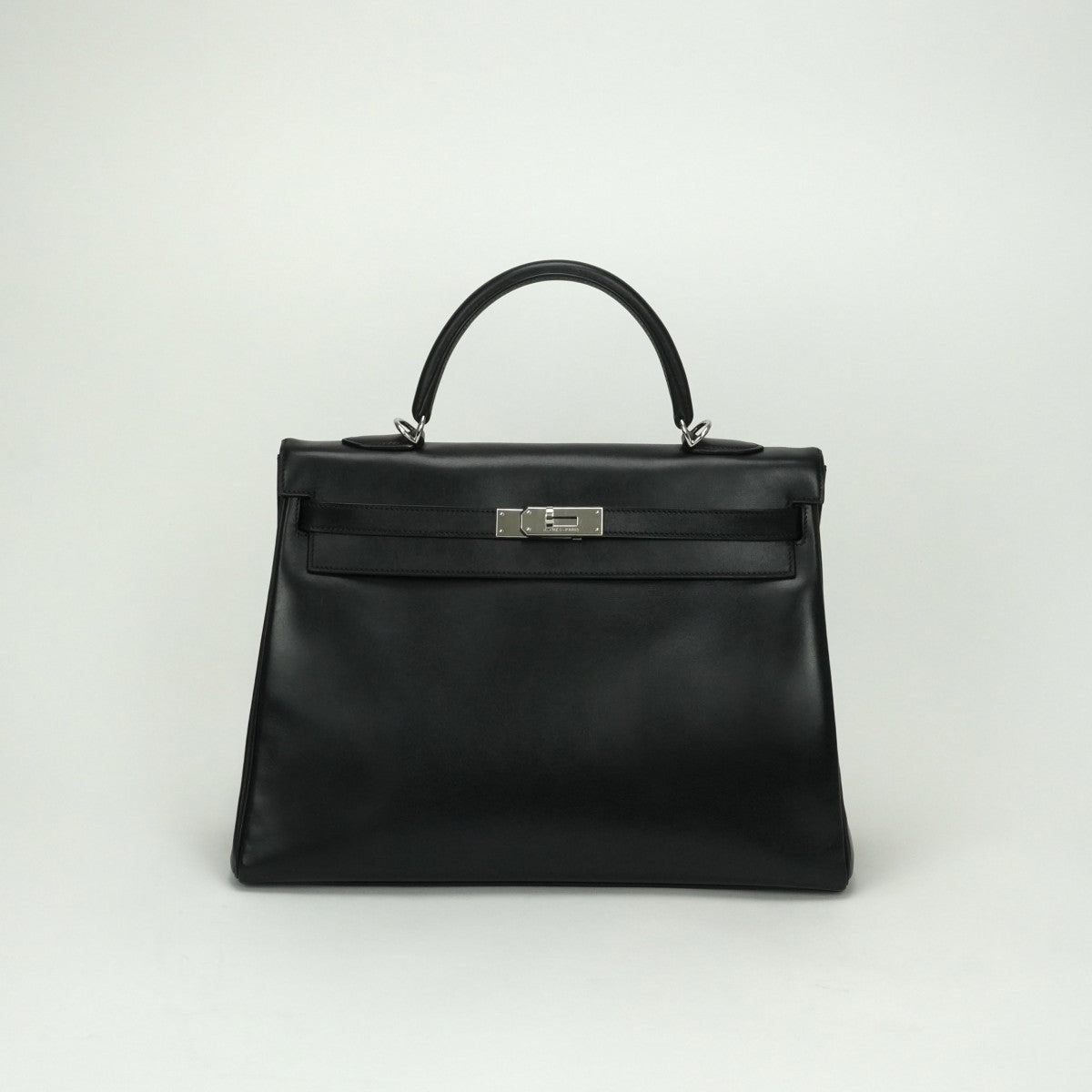 エルメス HERMES ケリー35 ケリー 35 バッグ トートバッグ ショルダーバッグ ボックスカーフ ノワール Noir ブラック Black 黒 シルバー金具 内縫い ハンドバッグ 2WAYバッグ V字金具